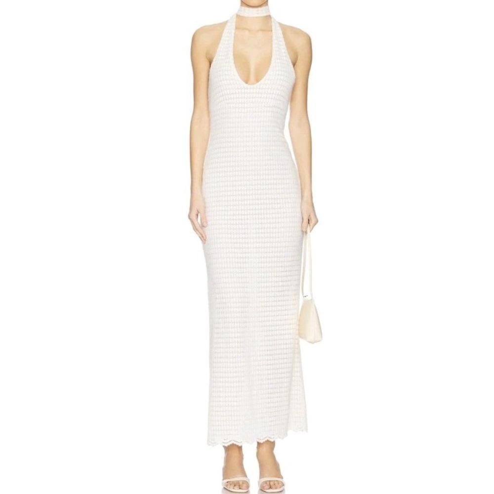 Lioness Golden Age Maxi Dress Beige Size M NWOT